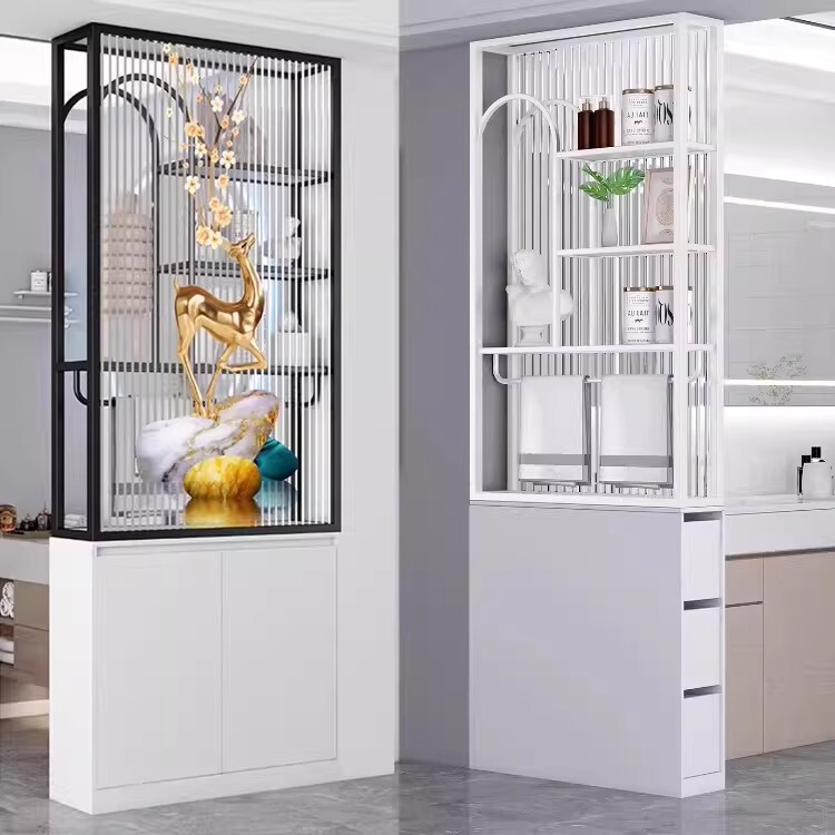 Cream-Style Entrance Hallway Bathroom Half-Wall Screen Integrated Cabinet Storage Rack Washbasin Art Painting Glass Partition Cream-Style Entrance Hallway Bathroom Half-Wall Screen Integrated Cabinet Storage Rack Washbasin Art Painting Glass Partition