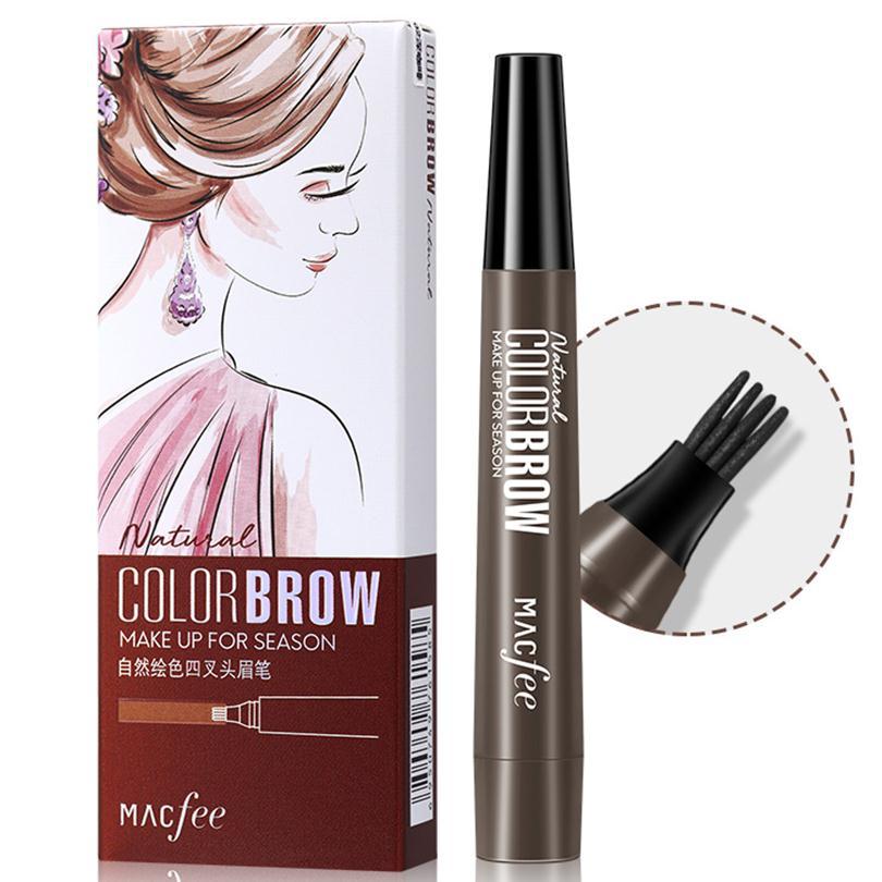 Oops! shake the soundtrack Margot the 40% fork eyebrow pen 4 fork head liquid eyebrow pen waterproof perspiration and anti-fainting and frown