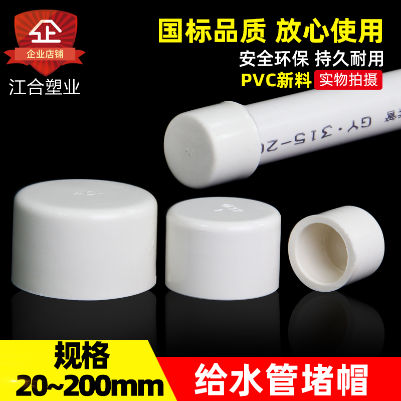 PVC water supply pipe cap pipe plug stuffy head choke plug 20 25 32 40 50 63 75 90 110 160