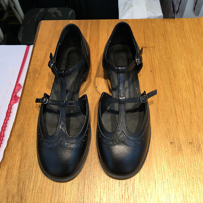 Small crowdfunding ~ ~ with personality and cool and handsome retro dolls flat leather shoes