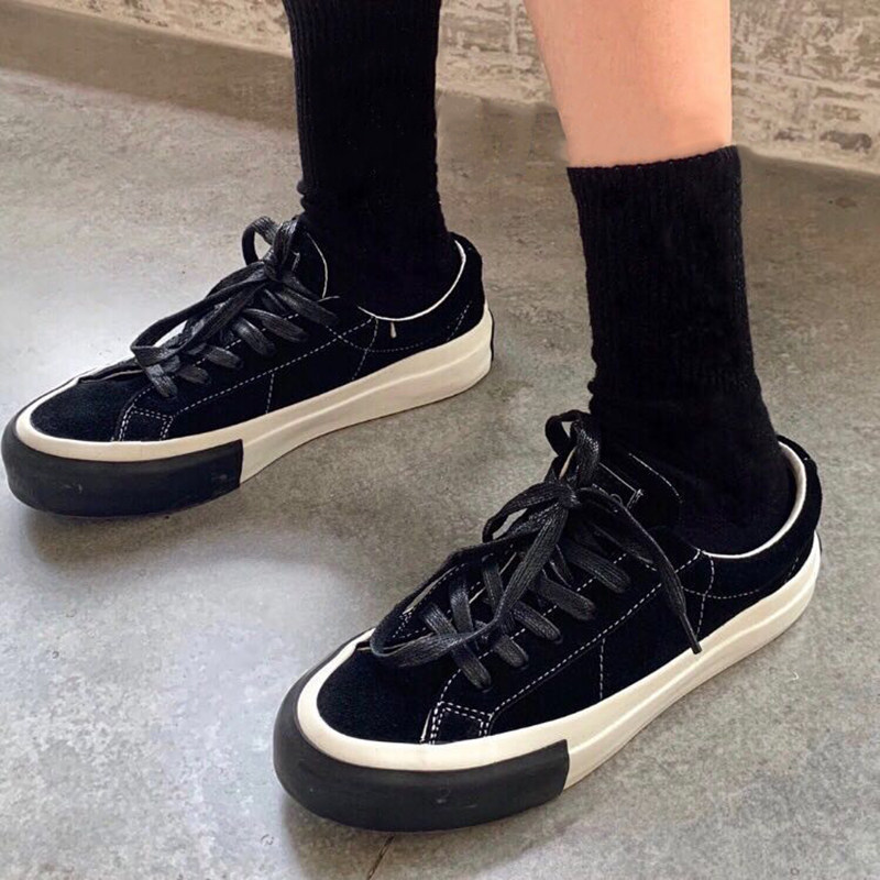 omg looks good on the upper foot, all-match niche models, preppy style flat bottom low top sneakers