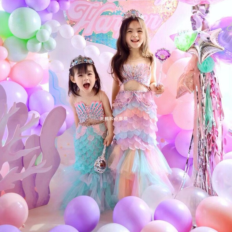 Spot Big Bear's Indonesian Designer Handmade Mermaid Skirt Princess Skirt Girls' Dress Spot Big Bear's Indonesian Designer Handmade Mermaid Skirt Princess Skirt Girls' Dress