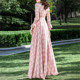 2023 spring fashion temperament high-end silk mulberry silk dress slim fit and slim beach vacation big swing long skirt