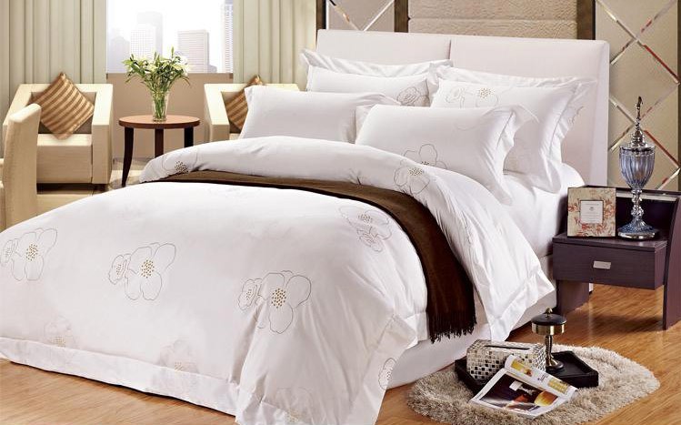 Khách sạn Khách Sạn in gối giường bông vải trắng bông thanh lịch - Gối trường hợp gối cao su