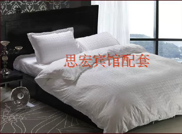Khách sạn khách sạn khăn trải giường khách sạn tấm vải bông giá cả phải chăng mã hóa trở lại từ vải cotton polyester mẫu ga giường đẹp