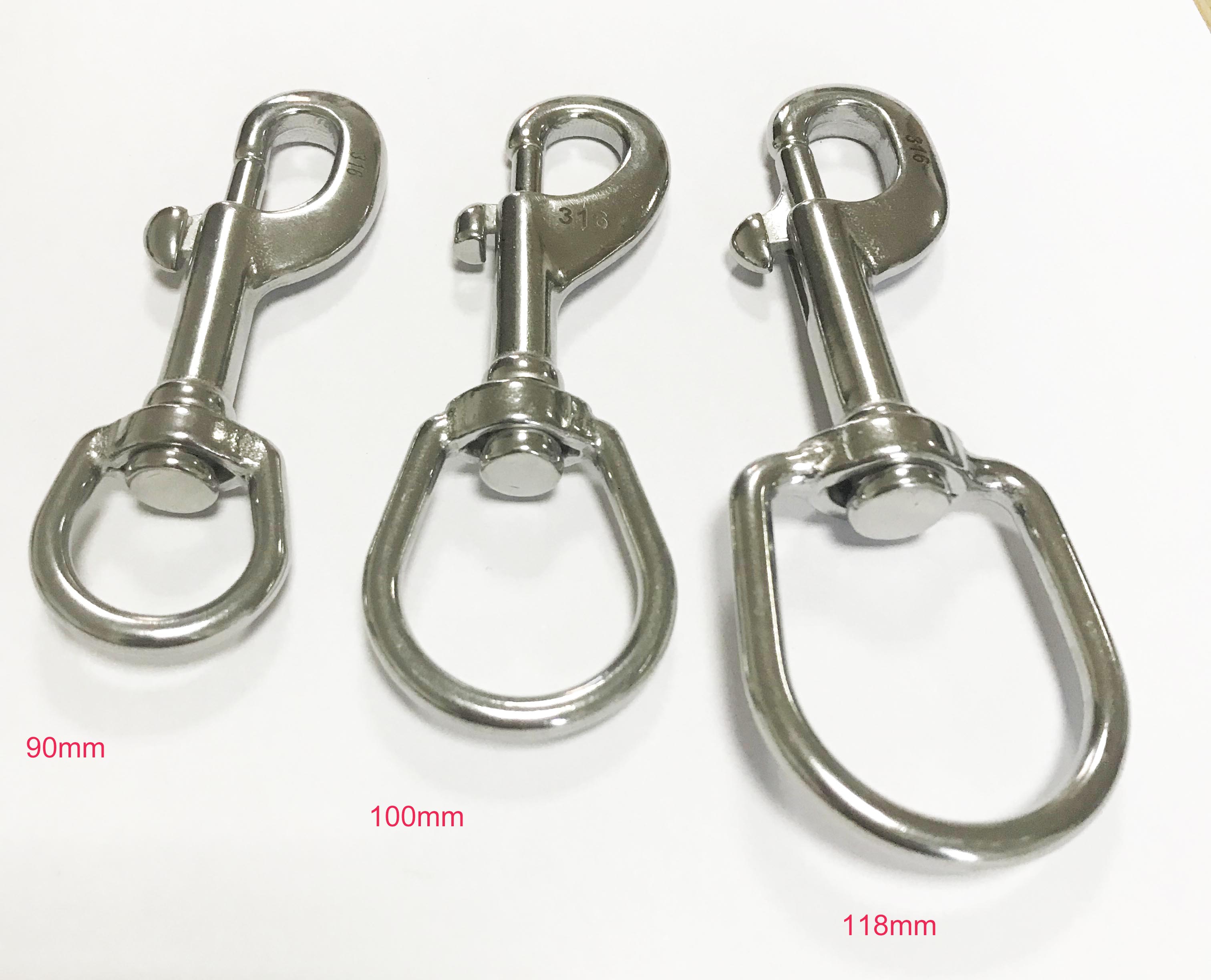 SEA ANGLE STAINLESS STEEL SINGLE HEAD HOOK 316 MATERIAL MULTIPURPOSE SINGLE HEAD SPRING HOOK DIVING ACCESSORIES