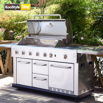 Barbecue Shijia Villa Courtyard Barbecue Oven Home Big Smoke-free Roast Stove Family Barbecue Grill Outdoor Full Set