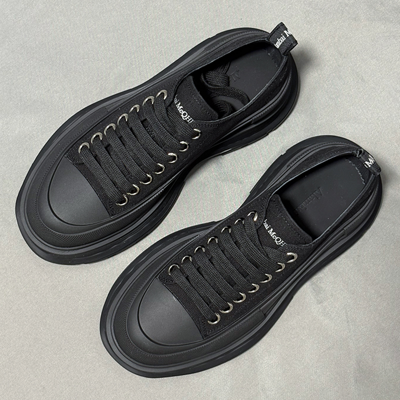 Aguan's Boutique Thick-Soled Height-Increasing Canvas Shoes for Men and Women, Genuine Leather Lining, Platform Soles, Dad Shoes, Boots, Fashion Shoes