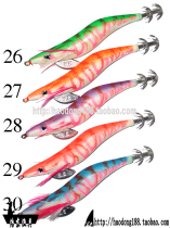 3 5 Inch Wood Shrimp Squid Hook Luminous Shrimp Fluorescent Road Subbait Squid Crochet Hook Ink Fish Hook Fake Shrimp Bait Sea Fishing Octopus Octopus