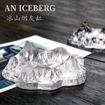 Nordic Wind Fuji Iceberg Ashtrays Creativity Individuality Trend Home Living Room Light Extravagant Minimalist Crystal Glass Pendulum