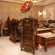 Jinmo Gramophone Retro Living Room European Vinyl Record Player Antique Flow Sound Machine Bluetooth Gramophone B30