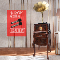 Karaoke phonograph retro living room European vinyl record player old-fashioned big horn singing flow sound machine B18