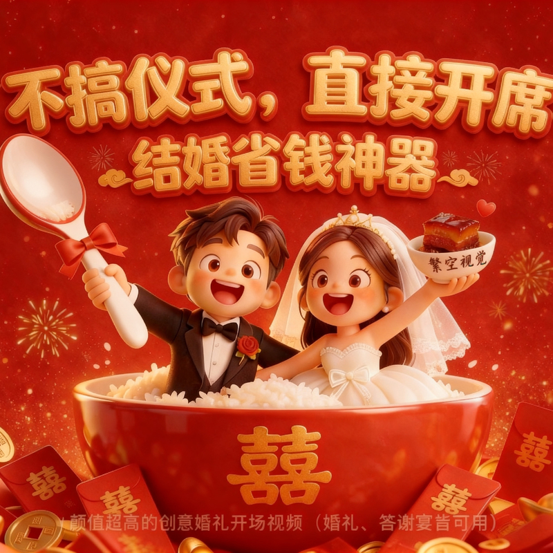 Visual Creativity Ultra-High Definition Funny Wedding Opening Warm-Up Electronic Photo Album Wedding Photo Mv