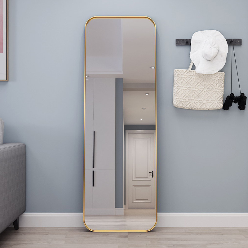 Nordic Landing Full-body Mirror Female Brief Bedrooms Ins Full-body Mirror Clothing Shop Full Body Mirror Wall-mounted Decorative Mirror Home