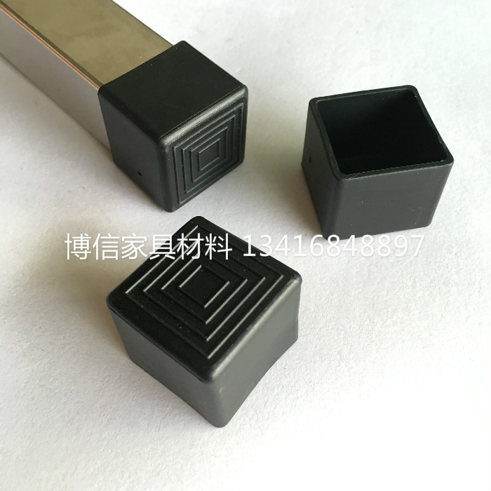 25*25PVC pipe plug Rubber foot pad Soft rubber plug square jacket Protective sleeve dustproof sleeve plug choke plug square rubber sleeve
