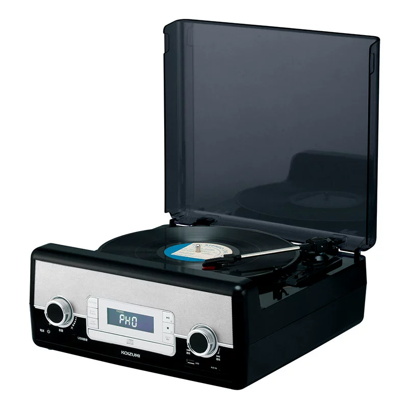 Máy nghe đĩa vinyl KOIZUMI trực tiếp của Nhật Bản Trình phát CD Chuyển đổi MP3 với âm thanh SAD-9801