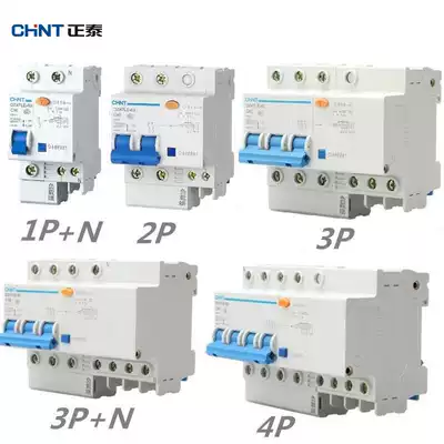 Chint Earth Leakage Circuit Breaker Type C DZ47LE 1p N2P3P4P 10A16A20A25A32A40A60A Leakage Protection