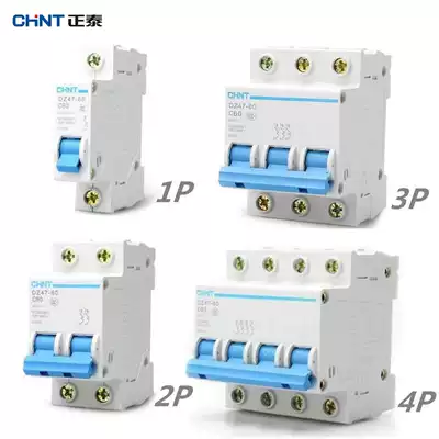 Zhengtai circuit breaker type C DZ47 Air switch 1P 2P 3P 4P 10A20A25A32A40A60A