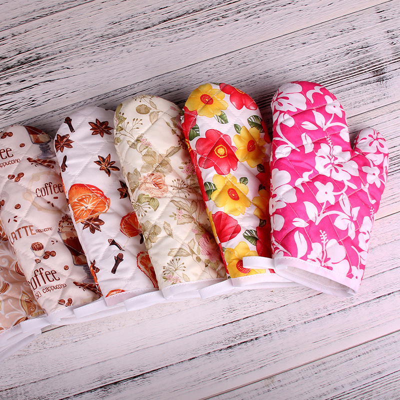 Microwave oven special insulation gloves non-slip kitchen high temperature anti-scalding gloves cotton baking tools