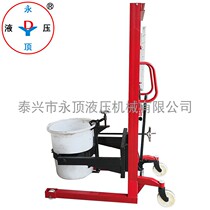 350KG 180 degree tiltable manual hydraulic oil drum lifting dump truck Oil drum handling loading and unloading heap high forklift truck