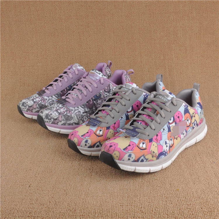 Foreign Trade American Ripping Waterproof Comfort Sports Casual Shoes Women Oil Noodles Non-slip Dogs Cartoon Printed Travel Shoes 2