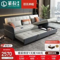 Technology cloth sofa bed foldable dual-use living room chaise longue multi-functional can be stored small apartment does not take up space