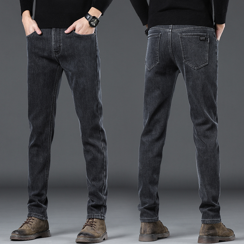 Woodpecker 2026 Summer Slim Fit Jeans for Men, Straight Leg, Versatile New Style, Stretchy, Plus Size, Men's Casual Long Pants