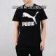 Puma ngựa mùa hè đôi nam nữ đen trắng cổ điển thể thao giản dị logo nhỏ áo thun ngắn tay 839291 844642 - Áo phông thể thao