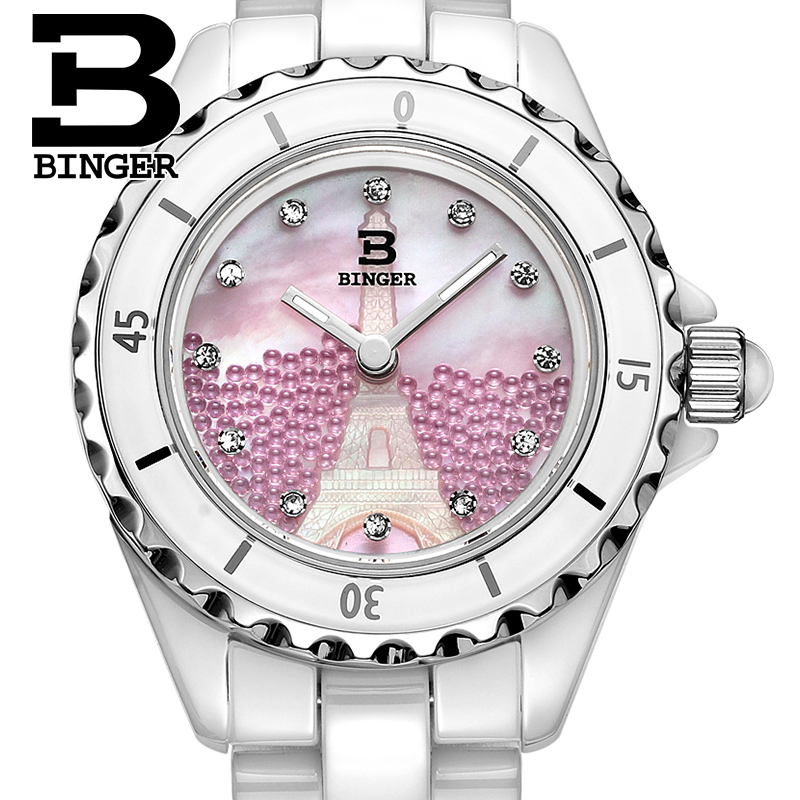 Chen xiao chun com.lowagie.text.paragraph with authentic accusative watch pink ceramic table female table shells anaglyph Eiffel Tower