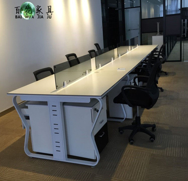 Xi'an office furniture Simple and modern desk Staff desk Steel frame desk Combination workstation