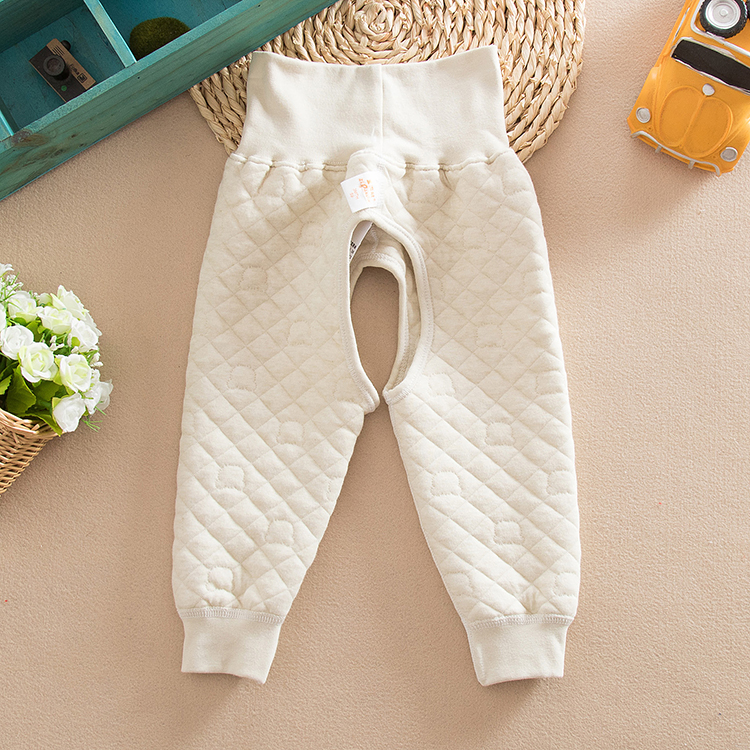 Mùa đông bé màu cotton ấm eo cao mở tập bảo vệ quần bụng mùa thu và mùa đông trẻ em đồ lót không có xương quần áo lót bé trai cao cấp