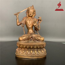 Domestic Buddha statue Manjusri Bodhisattva high 9 8cm copper precision Daming Yongle Karma Ruyi Store