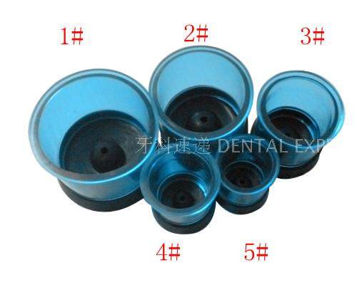 Dental plastic model embedding ring wax type embedding ring centrifugal casting ring set of 5 with black base
