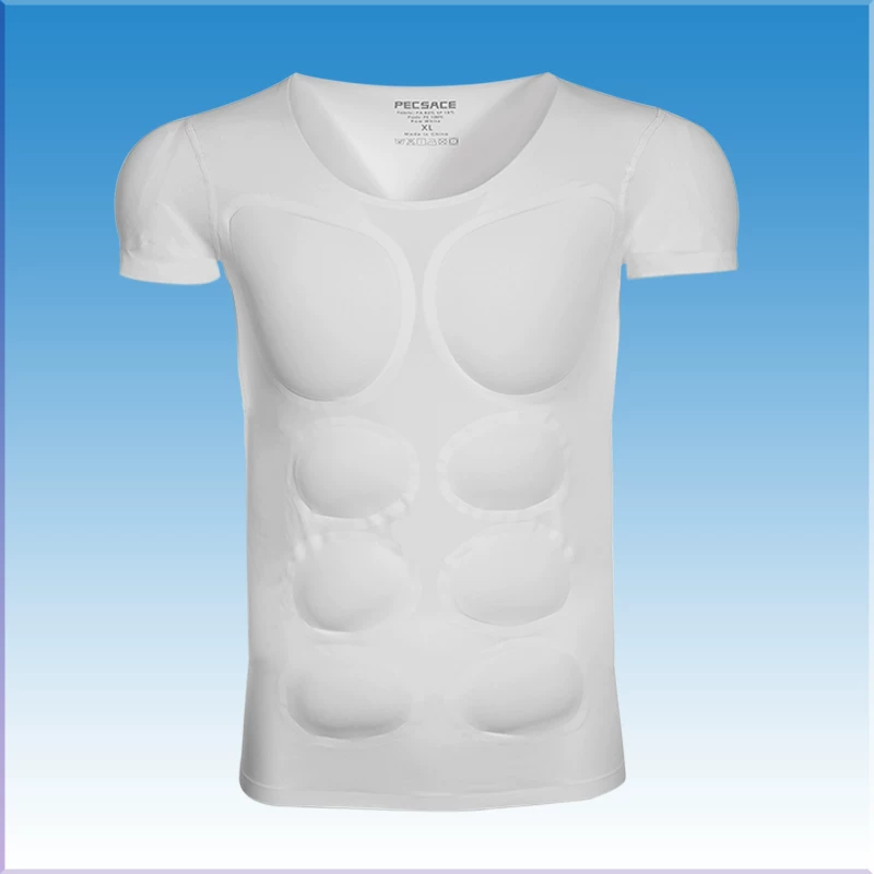 Искусственный мужской торс, невидимая футболка, slim fit, с коротким рукавом, косплей