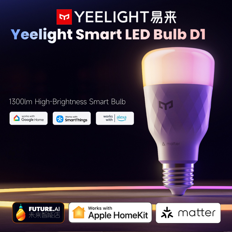 Yeelight D1 Smart Light Bulb Thread Color Light Bulb Led Energy-Saving Matter Homekit