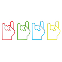 Italian rock gesture paper clip) rock fan collection) 12 per set) creative office supplies