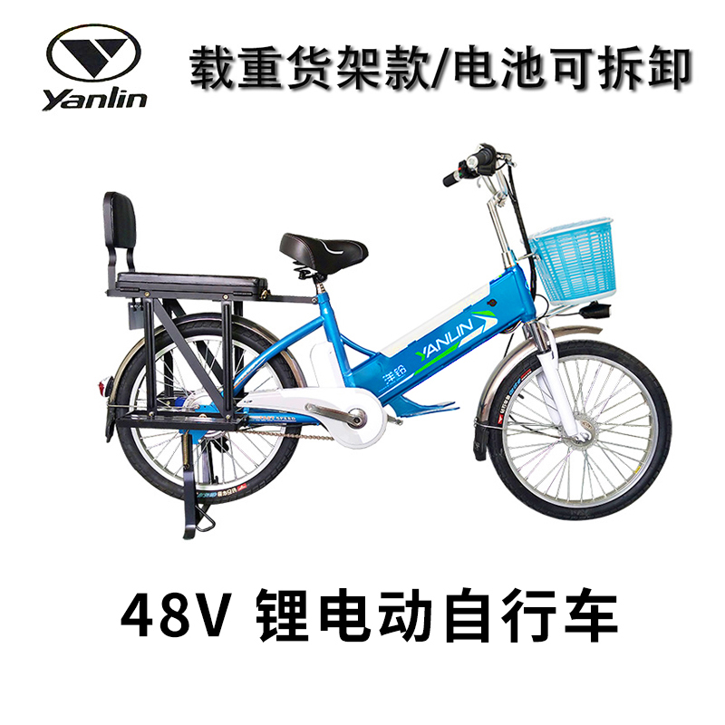 Yangling electric bicycle lithium 48V large shelf 22 inch electric bicycle load model power electric vehicle delivery vehicle