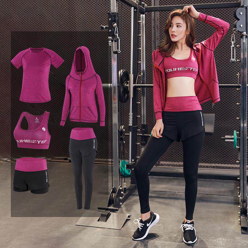 Gymnasium skinny sports suit women running quick clothes fitness clothes large size fat mm sexy yoga clothes beginners