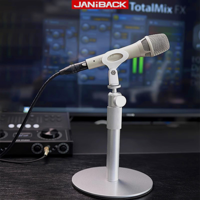 Handheld Microphone Desktop Stand 105Sm58 Quanmeng Universal All-Metal Microphone Stand Weighted Base