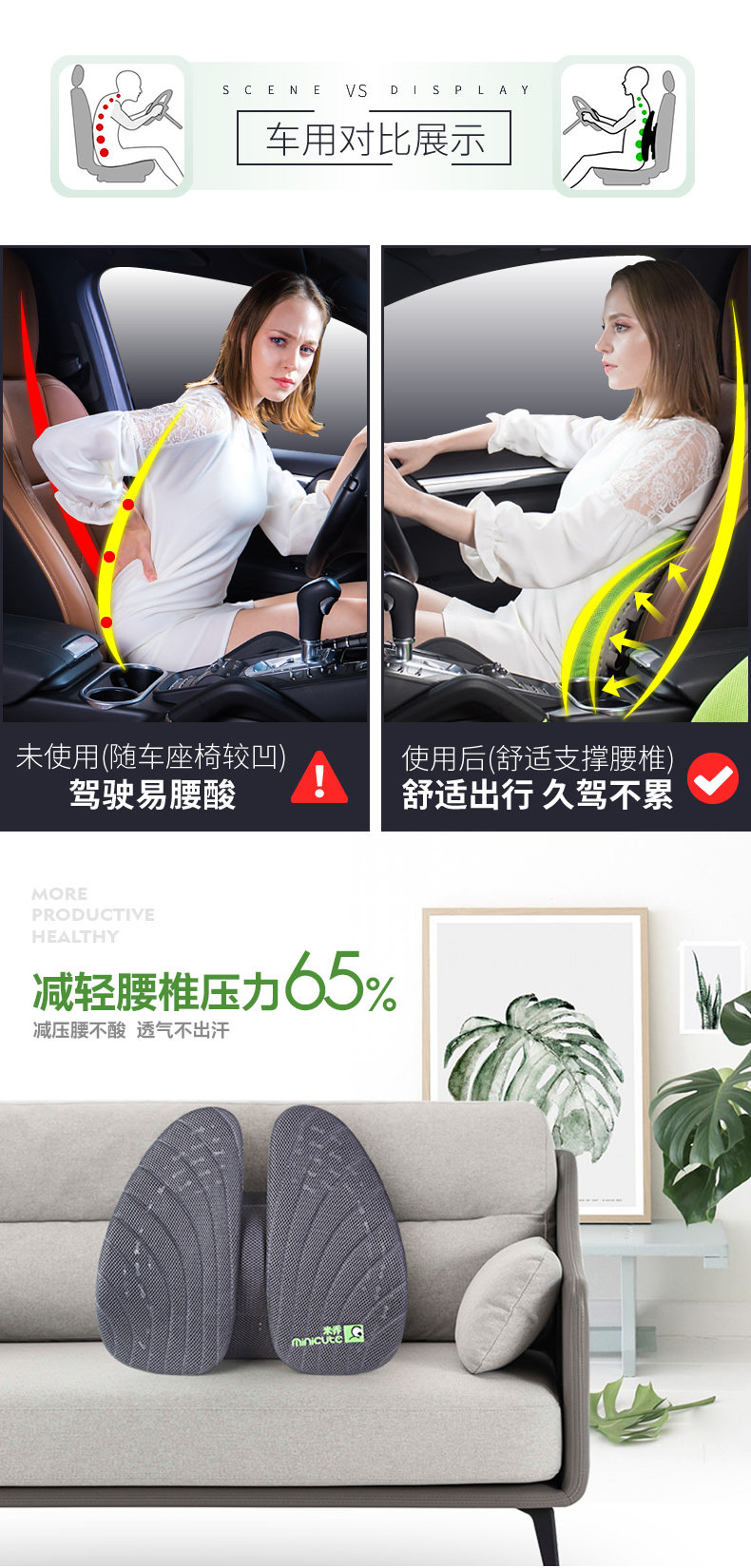 米乔 人体工学腰垫 国家专利3D护腰科技 图8