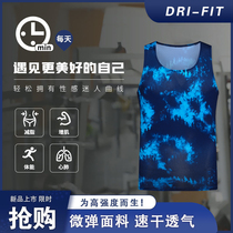 New mens and womens training clothes sprint sports quick-drying vests marathon running quick-drying flower and grass quick-drying vests