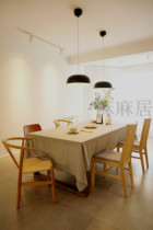 Flax tablecloth French original single tablecloth hook corner embroidered tablecloth