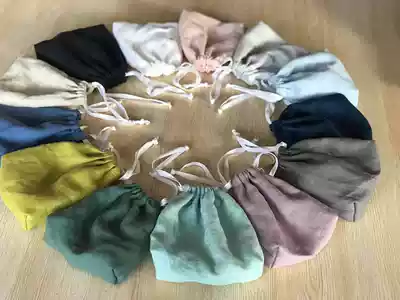 Storage bag linen handbag double linen storage bag linen tissue bag jewelry bag