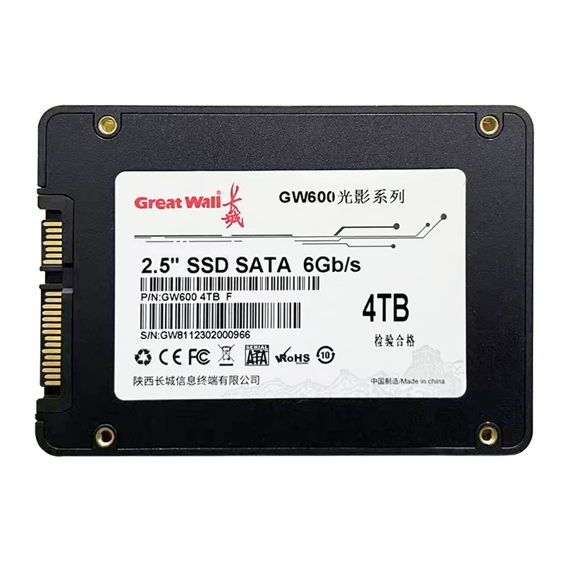 Great Wall GW600 solid -state hard drive 2T/4T large capacity SATA interface notebook 2.5 -inch desktop computer SSD1T