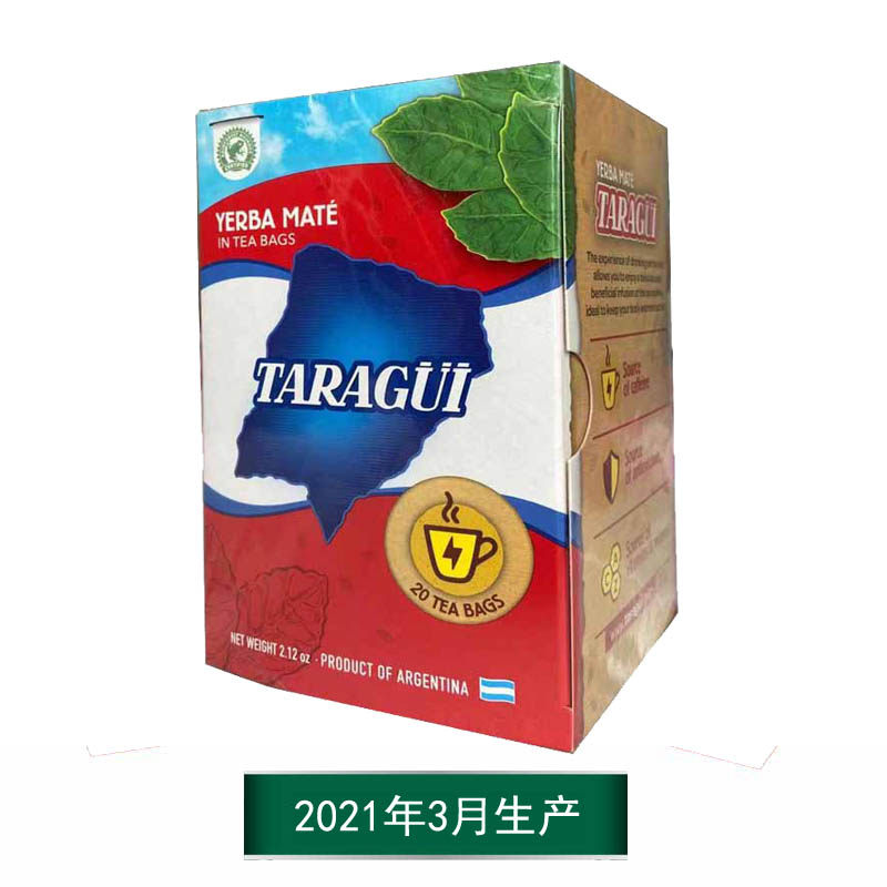TARAGUI Dei Dei Madei Tea Substitute Tea Bag Tea Bag Tea 60 gr Flushing Drink Yerba Mate Argentina Imports