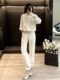 Falvlite Spring and Autumn Age-Reducing Sweatshirt and Sweatpants Set for Women, Stylish and Trendy, Popular on Social Media, Casual Sports Two-Piece Set