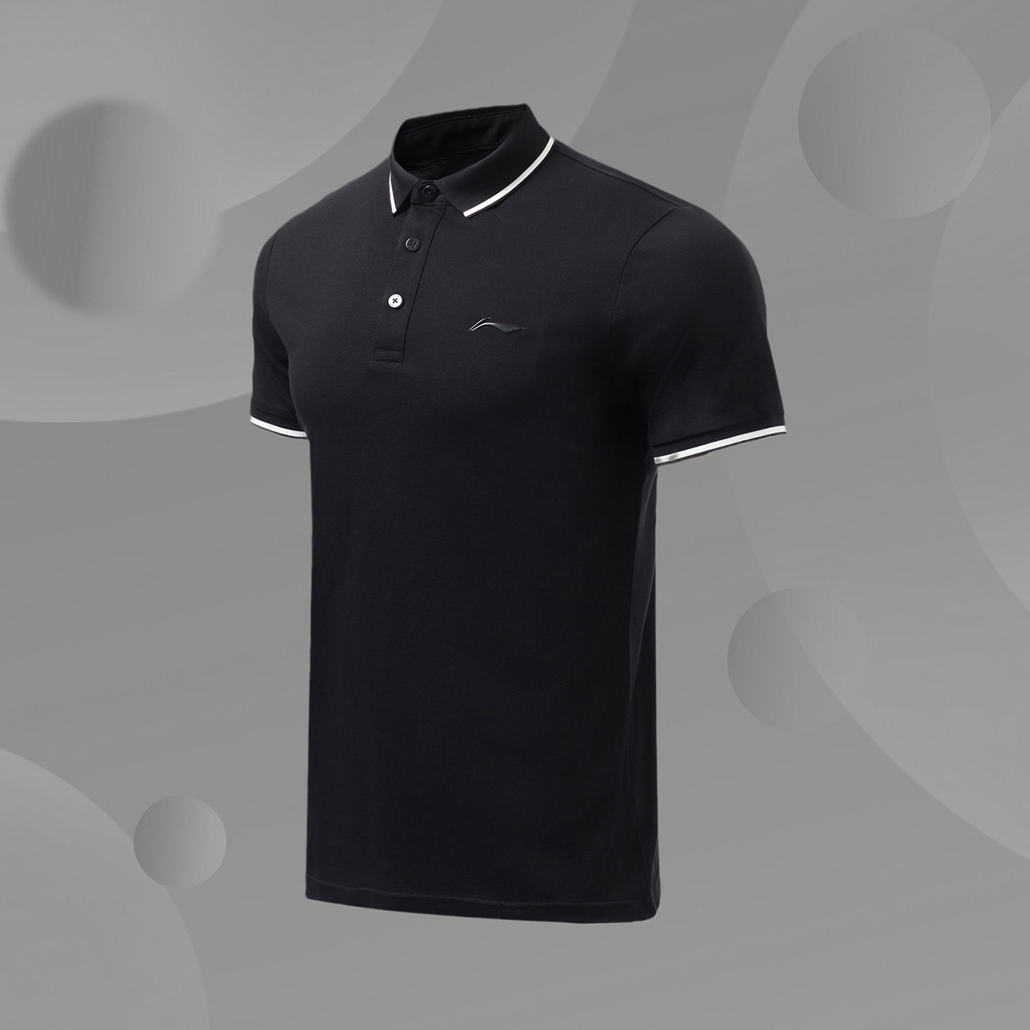 Li Ning sports POLO shirt man fall new speed dry ice silk turning collar breathable short sleeve T-shirt APLR061