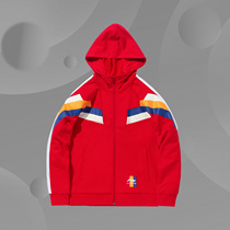 Li Ning Wei Yi Men's and Women's Children's 2020 New Cardigan Long Sleeve Hood Casual Sportswear YWDQ176