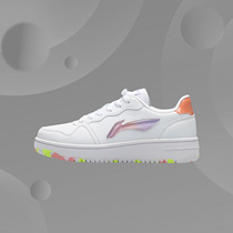 Li Ning Sports Fashion Children's Shoes 2021 New Products Girls White Shoes Shock Absorbing Rebound Children's Leisure Shoes YKCR100