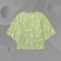 Li Ning short sleeve female 2021 summer new BAD FIVE cotton comfortable breathable loose short sleeve T-shirt AHSR124